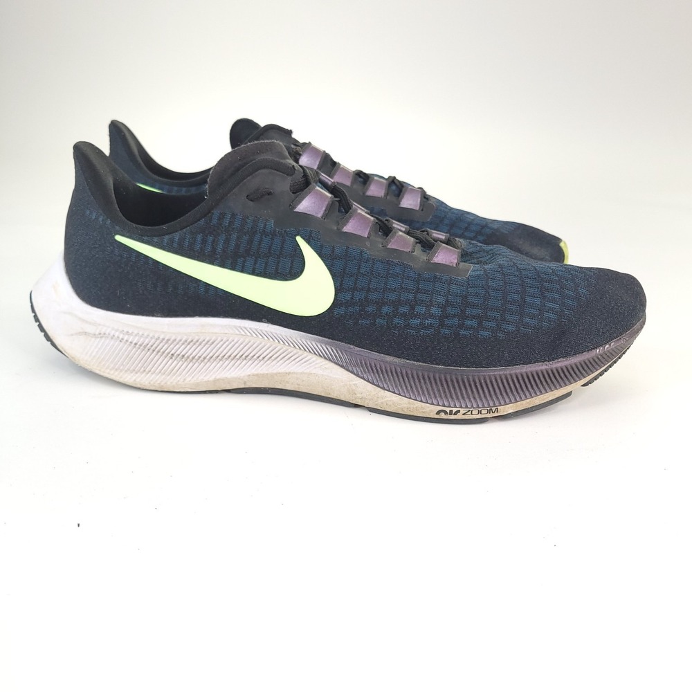 Nike Air Zoom Pegasus 37 Shoes Mens 12 Blue Black‎ Running Sneakers BQ9646-001